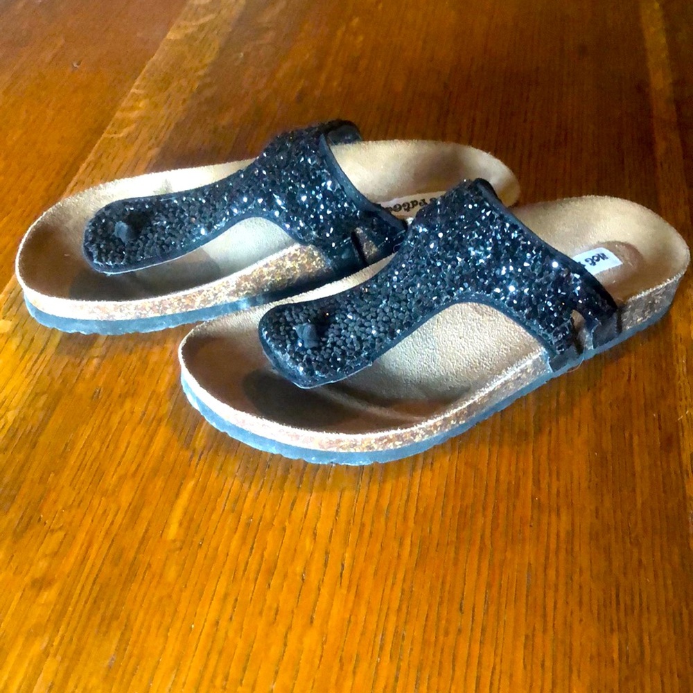 Black sparkle sandal